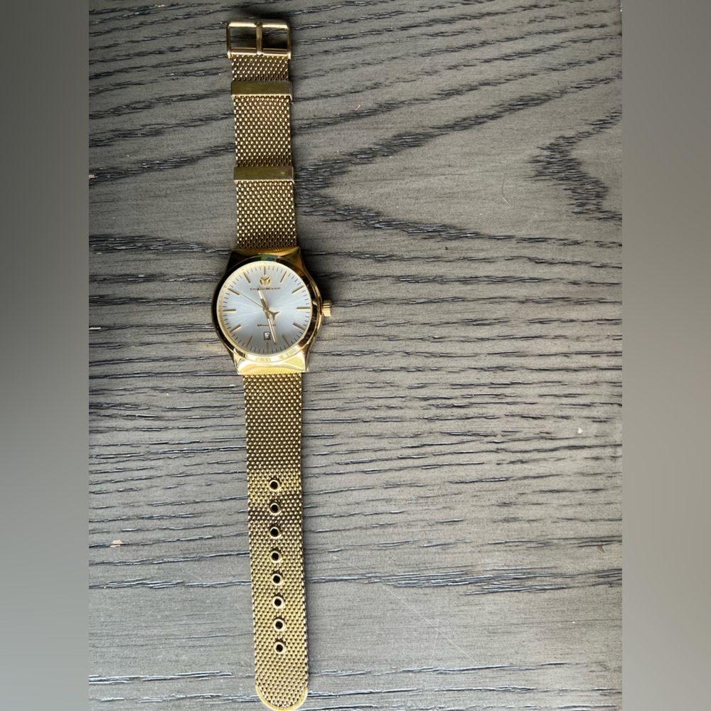 Technomarine Gold Mesh Watch with Slim Design